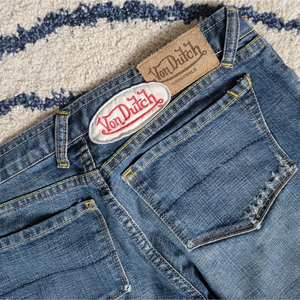 Von Dutch Women's Bootcut Jeans - Faded Blue Wash - Picture 3 of 9